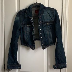 Denim crop jacket